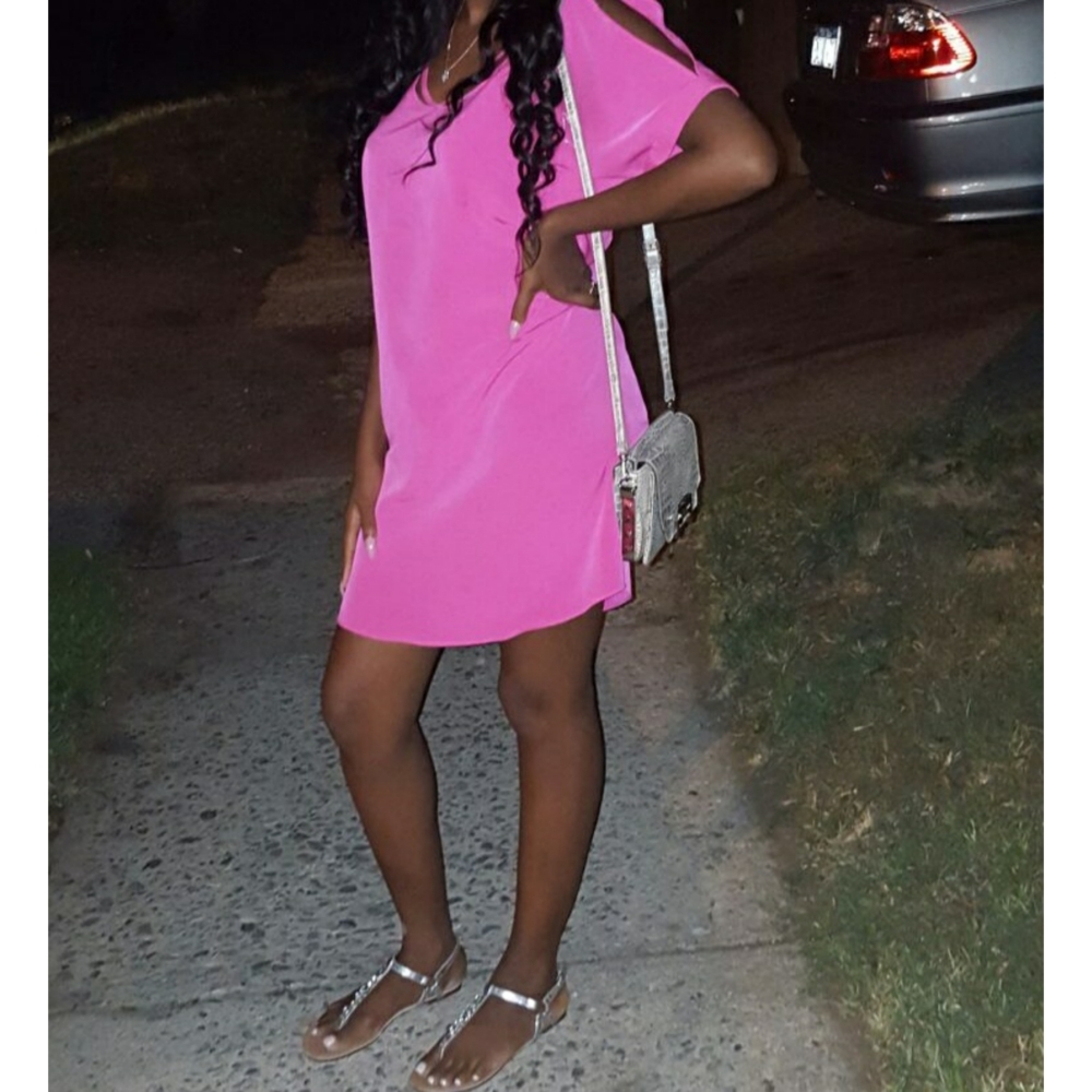 Hot Pink Shirt Dress
